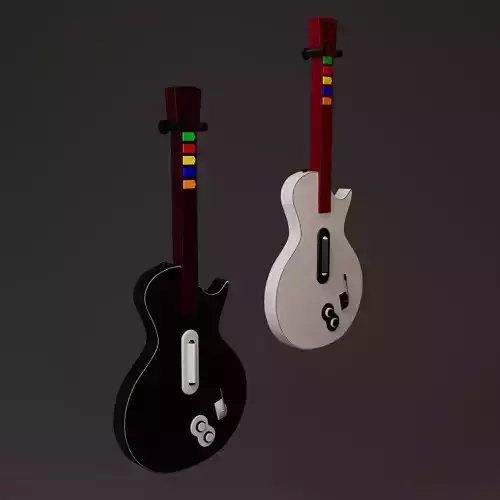 Guitar Hero Guitar 3d model