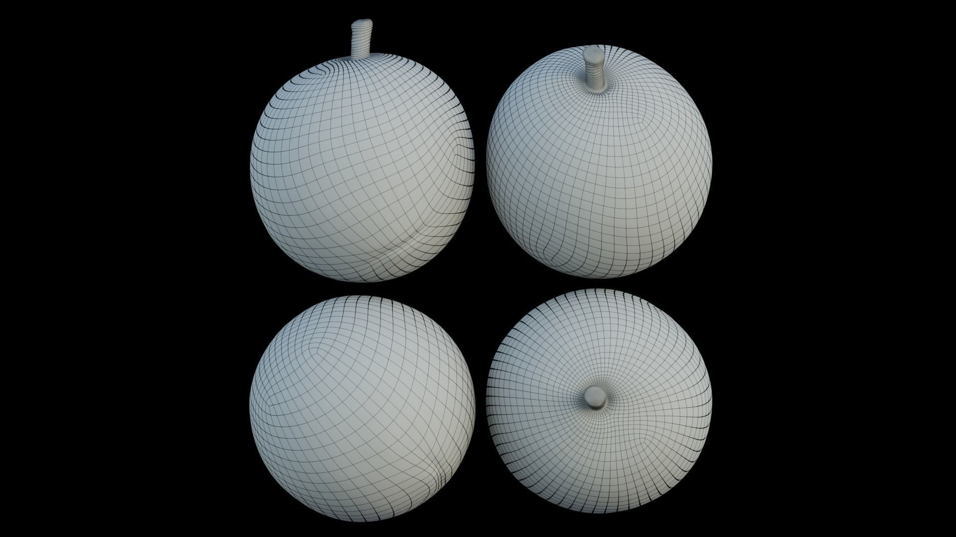 Pear shaped pyrifrom melon 3D model_9