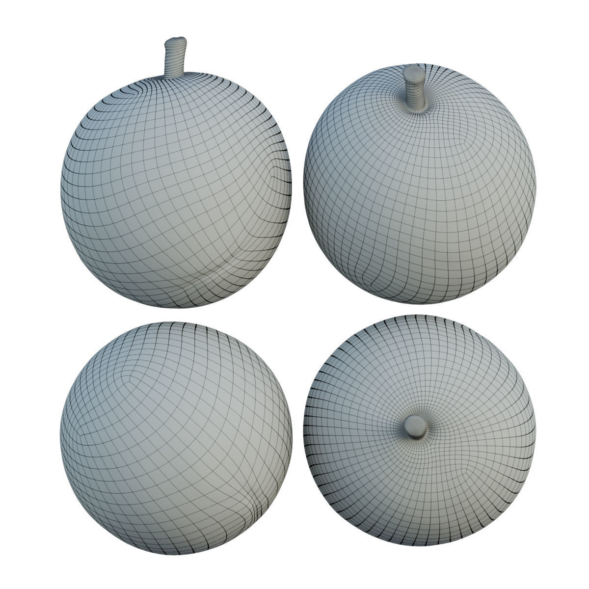Pear shaped pyrifrom melon 3D model_3