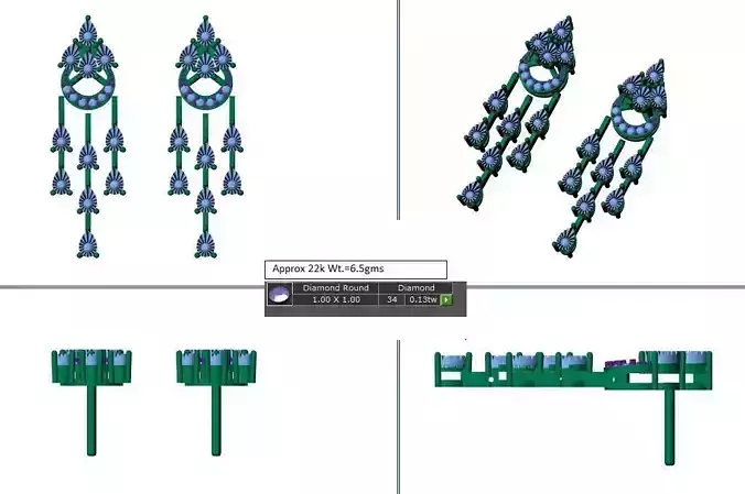 Beautiful hanging earrings 