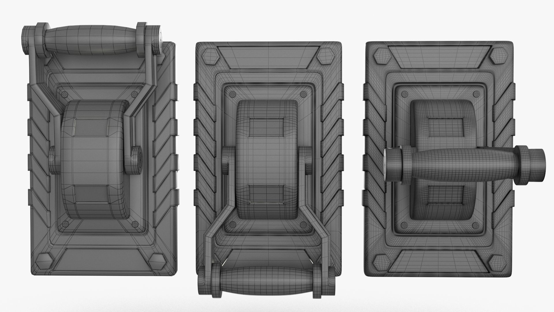 Industrial Power Switch Low-poly 3D model_13