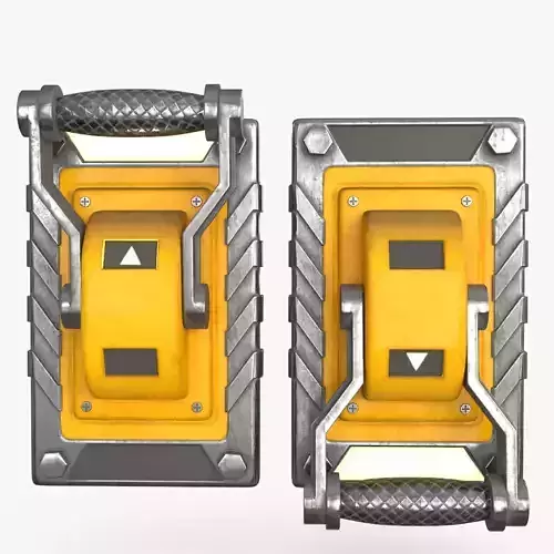 Industrial Power Switch Low-poly 3D model