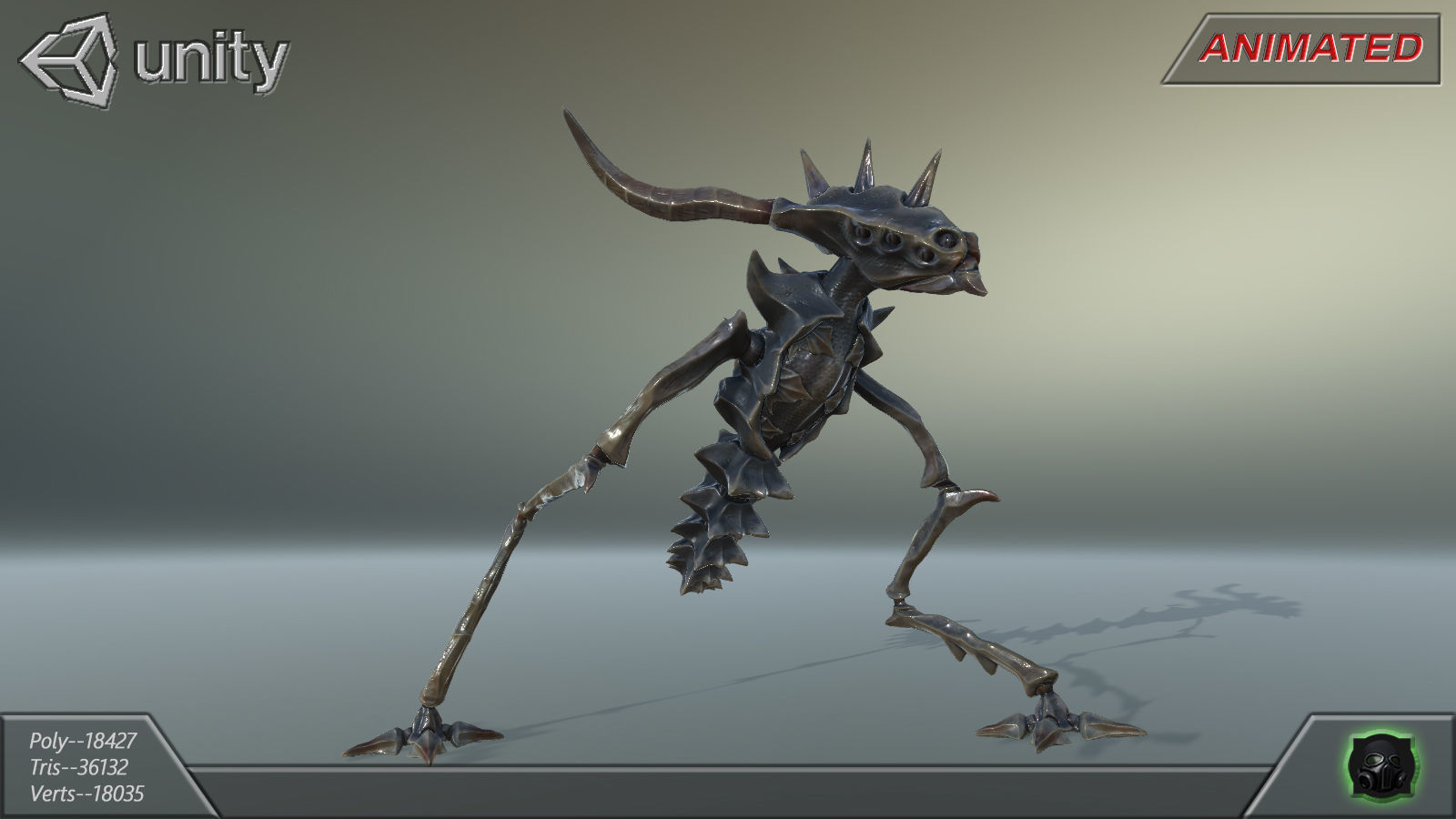 Alien Extraterrestrial Creature 08 Low-poly 3D model_8