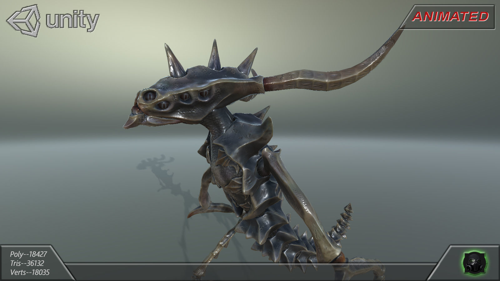 Alien Extraterrestrial Creature 08 Low-poly 3D model_15