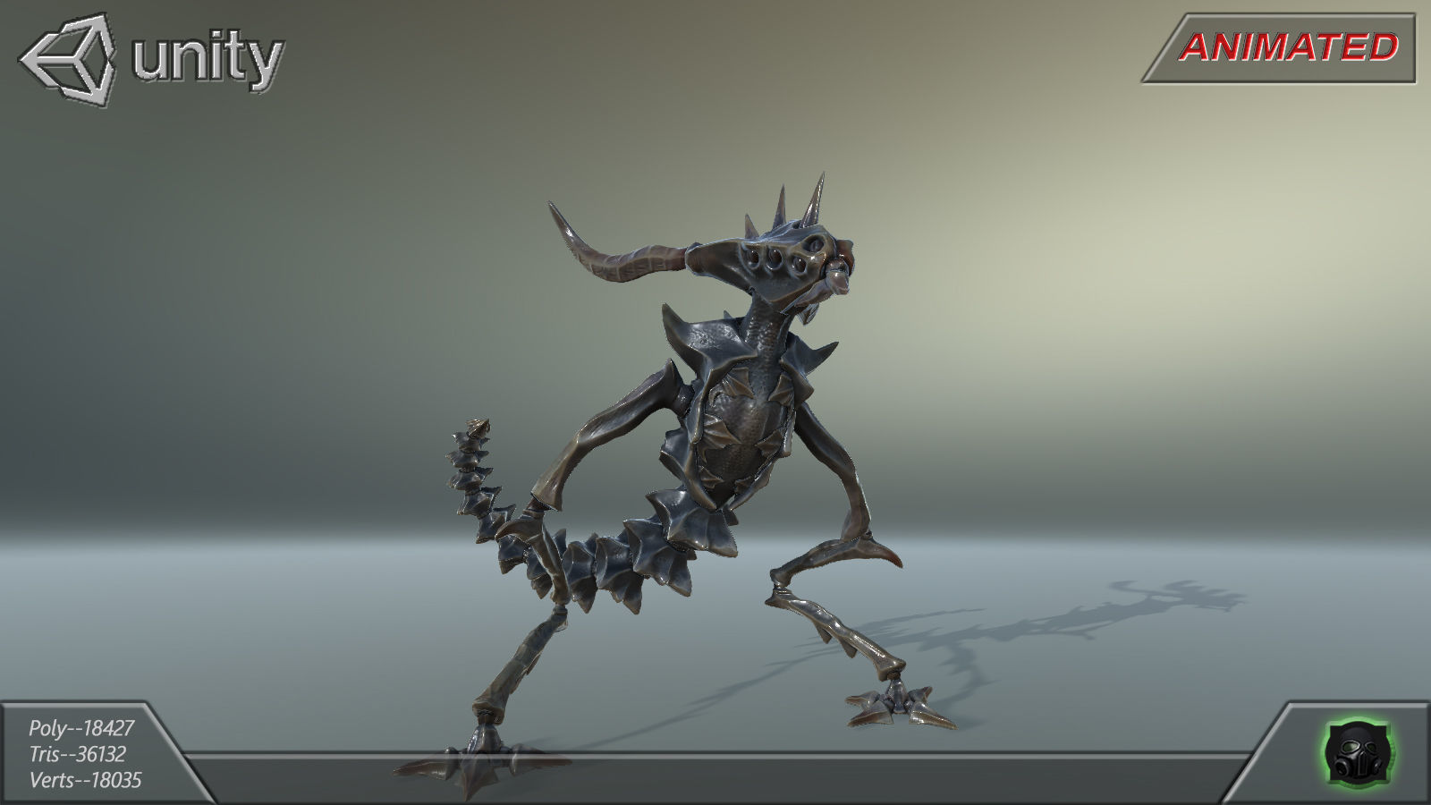 Alien Extraterrestrial Creature 08 Low-poly 3D model_10