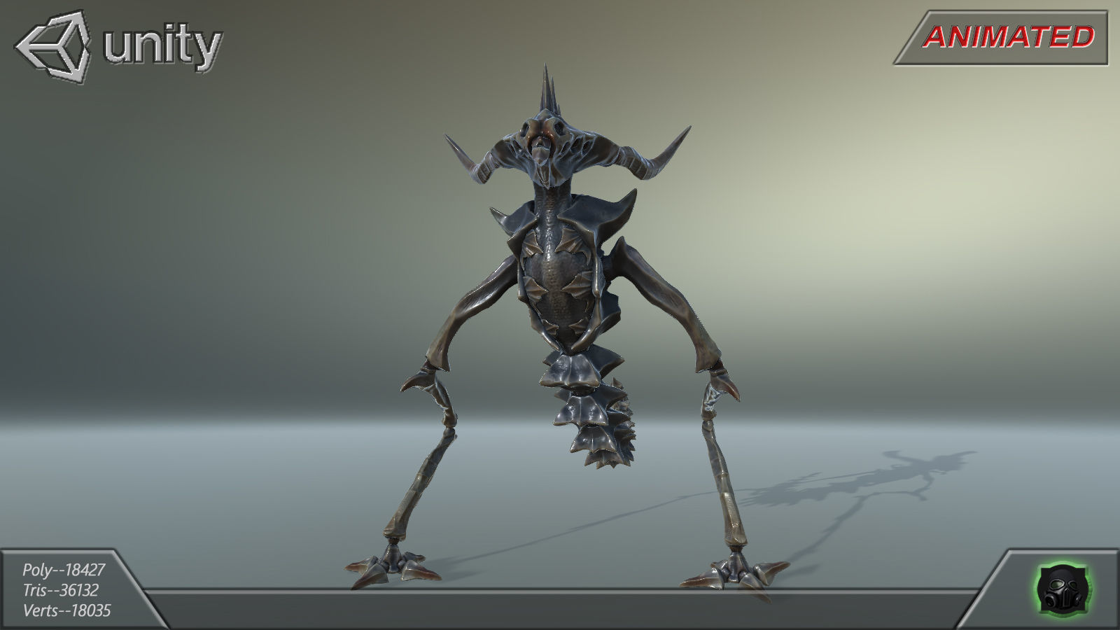 Alien Extraterrestrial Creature 08 Low-poly 3D model_14