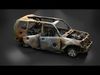 Destroyed and burnt civil car Photoscan PBR Game Ready Low-poly 3D model_1