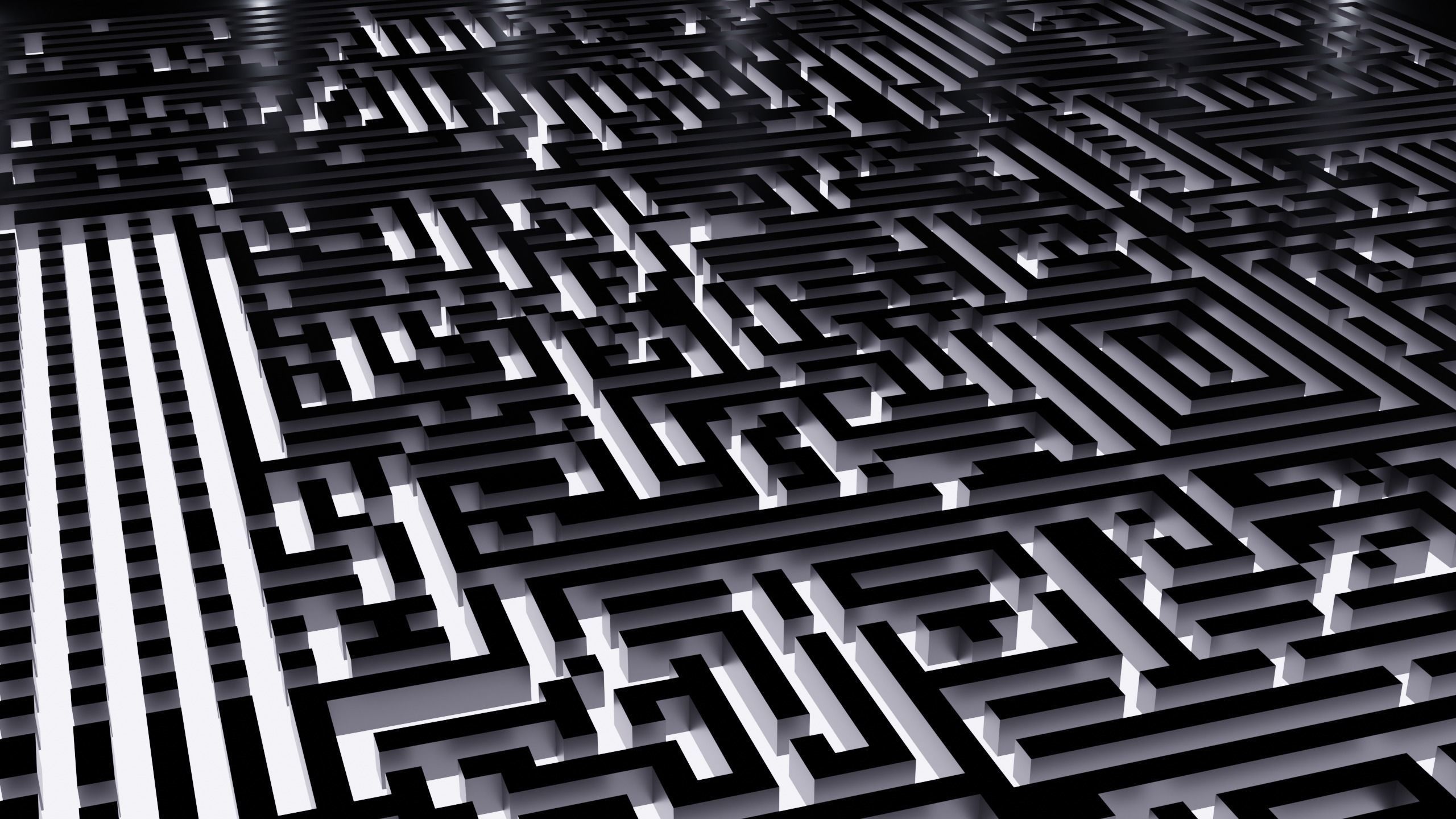 XL Gigantic Maze v3 Low-poly 3D model_1