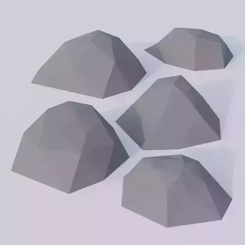 Low Poly Stylized Boulders polygonal rocks - polygonal rocks