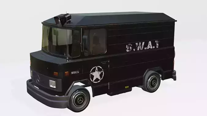 Lowpoly Mercedes 508 Truck