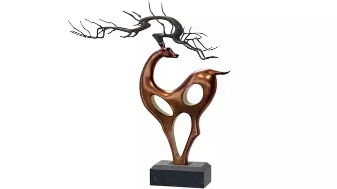 Copper Deer Decoration