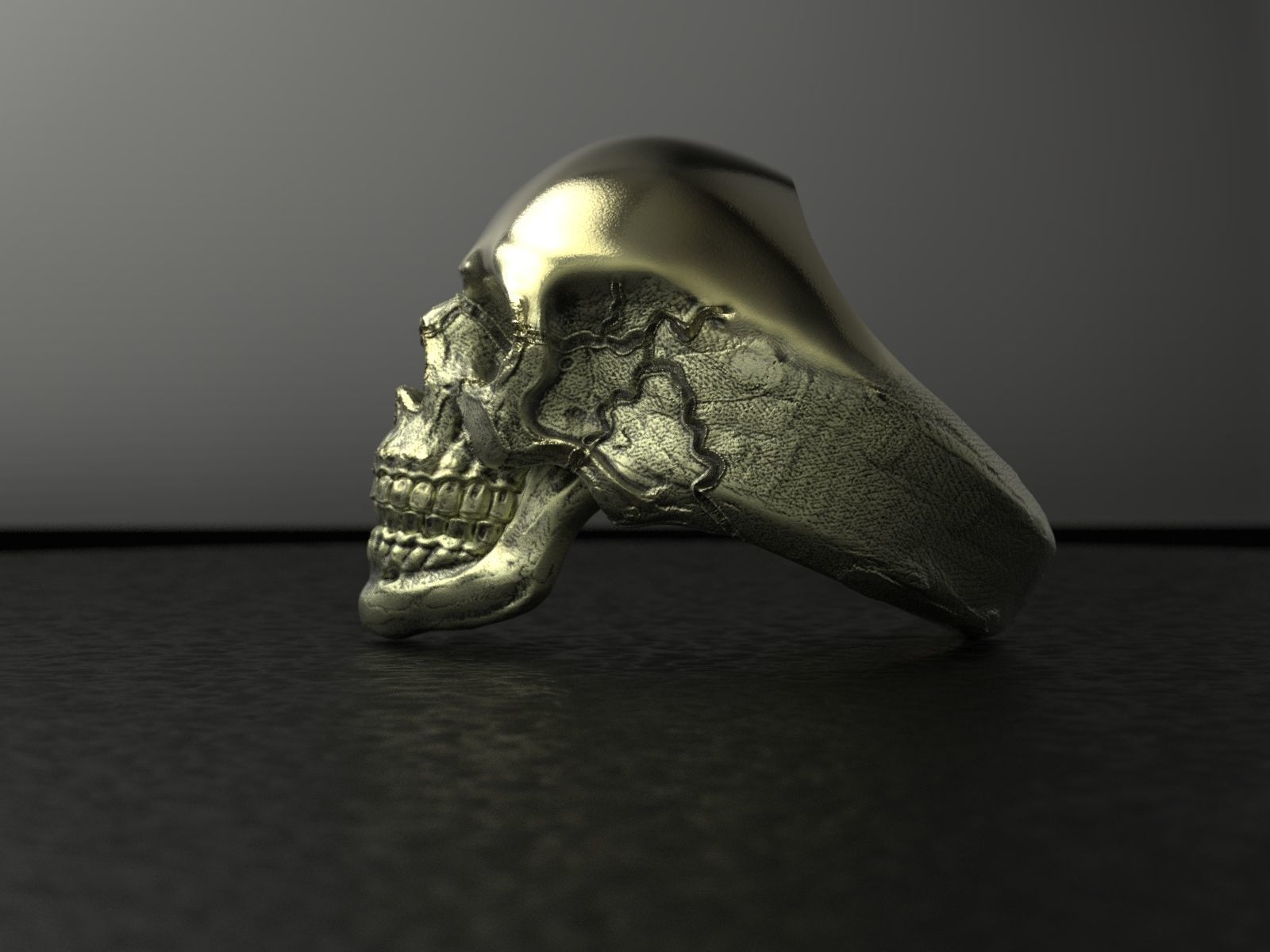 Skull Ring - Anillo Calavera 3D print model_6