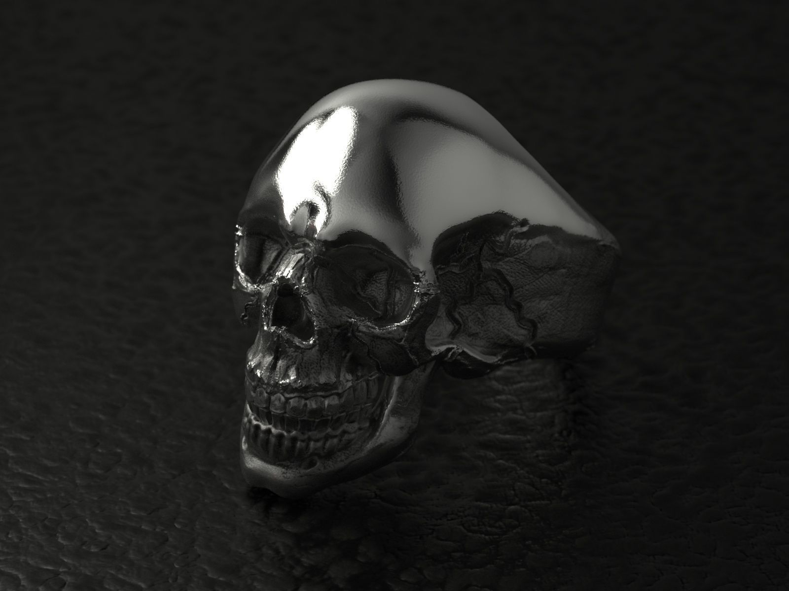 Skull Ring - Anillo Calavera 3D print model_1