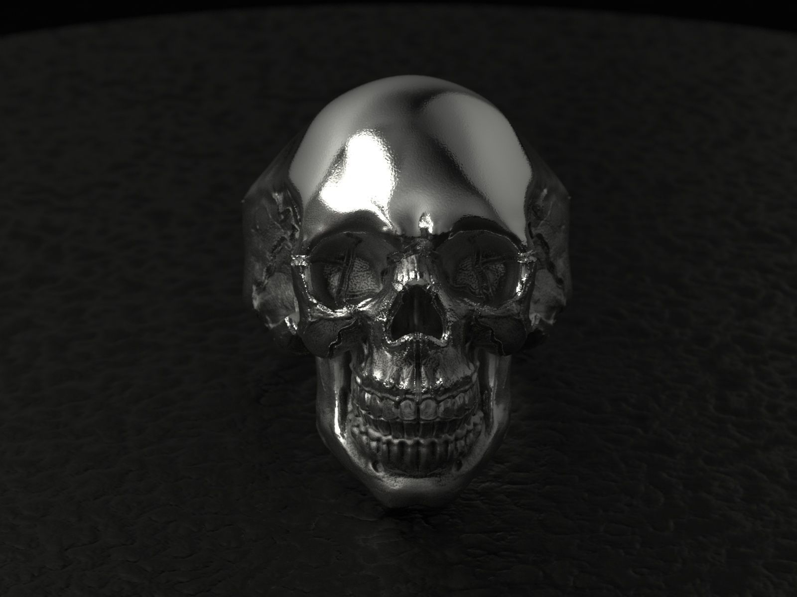 Skull Ring - Anillo Calavera 3D print model_2
