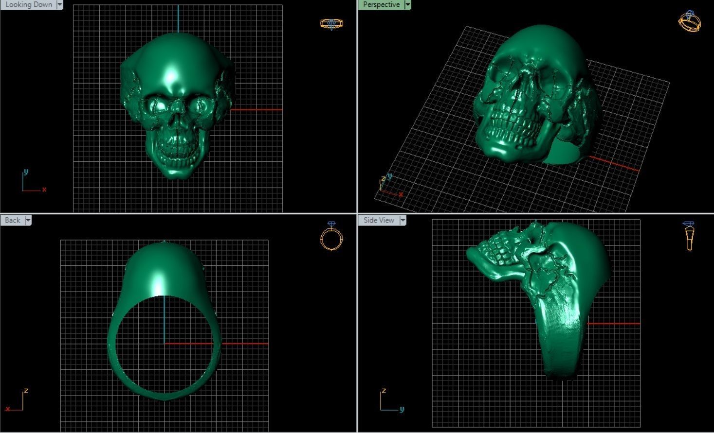 Skull Ring - Anillo Calavera 3D print model_16
