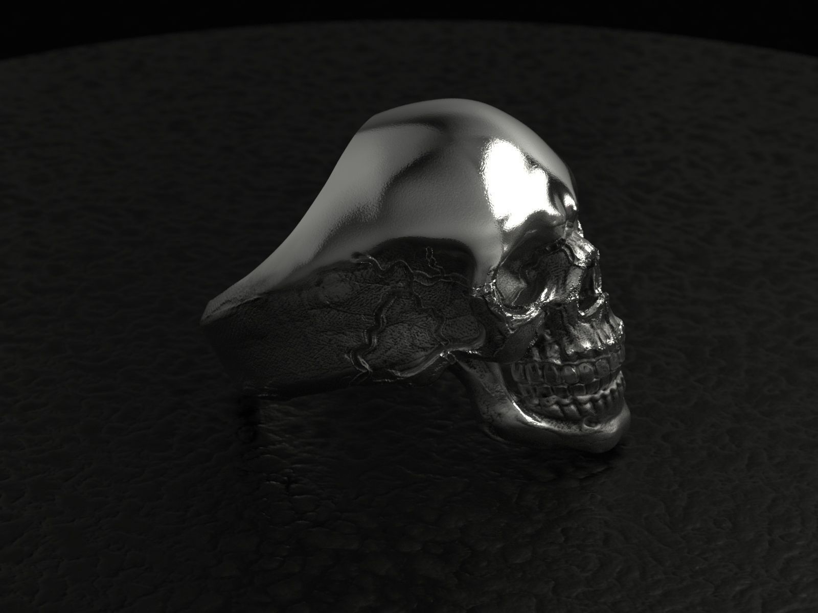Skull Ring - Anillo Calavera 3D print model_4