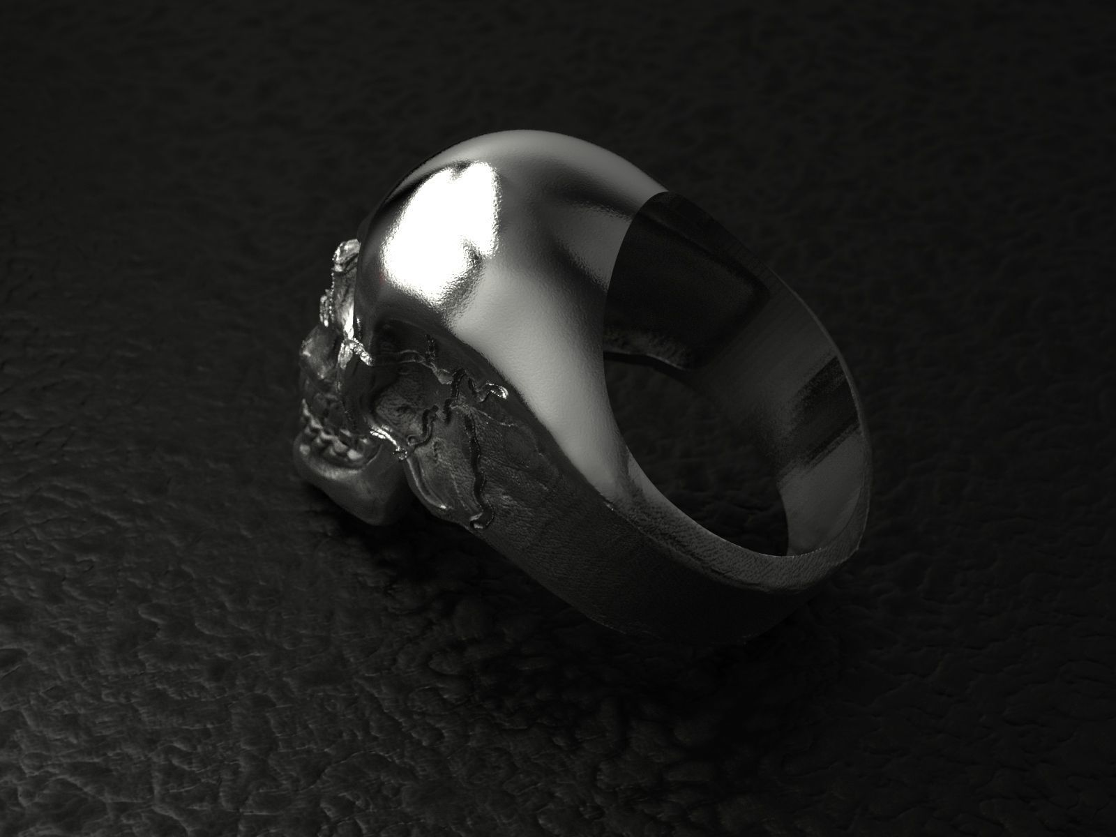 Skull Ring - Anillo Calavera 3D print model_5
