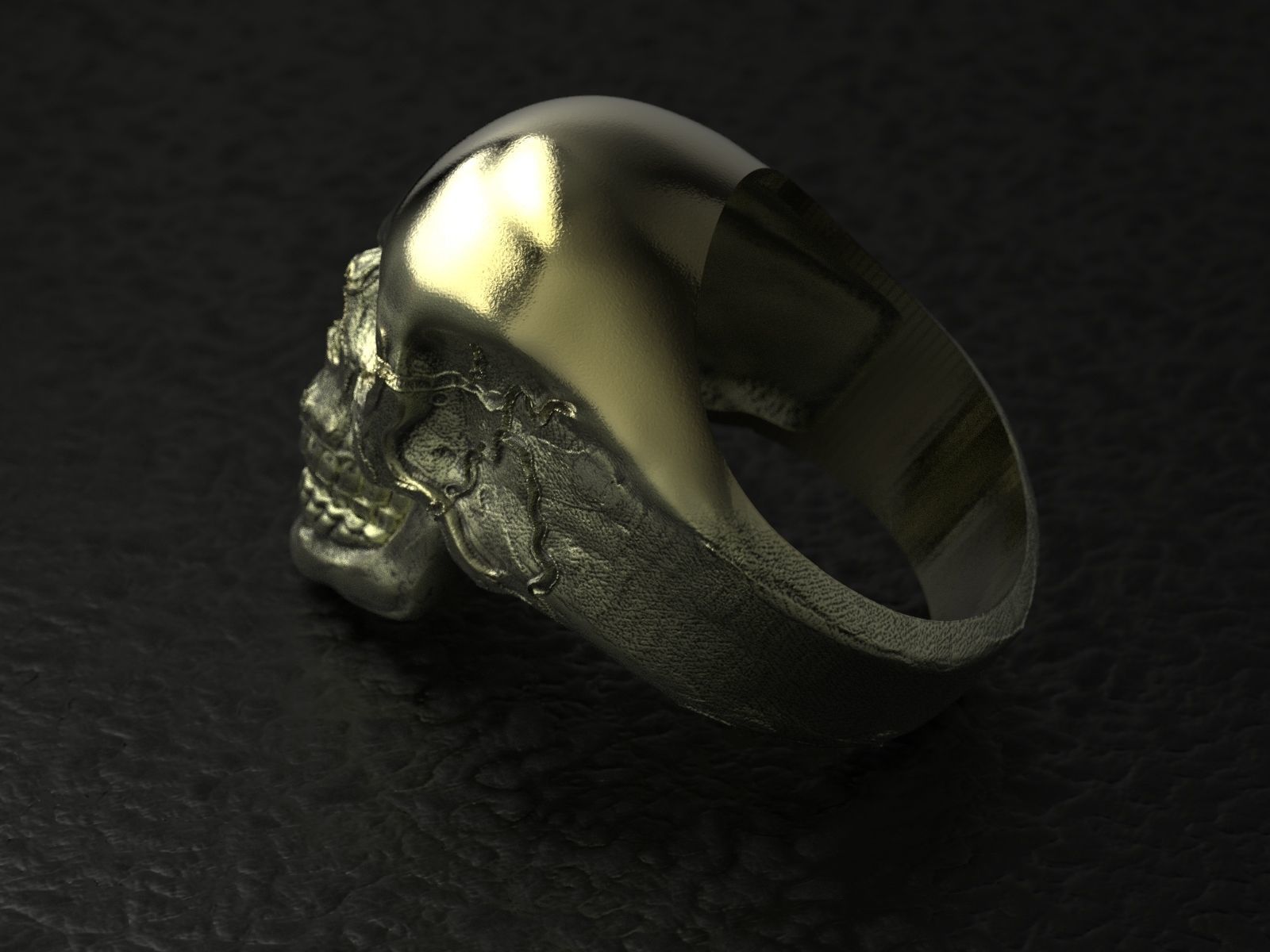Skull Ring - Anillo Calavera 3D print model_10
