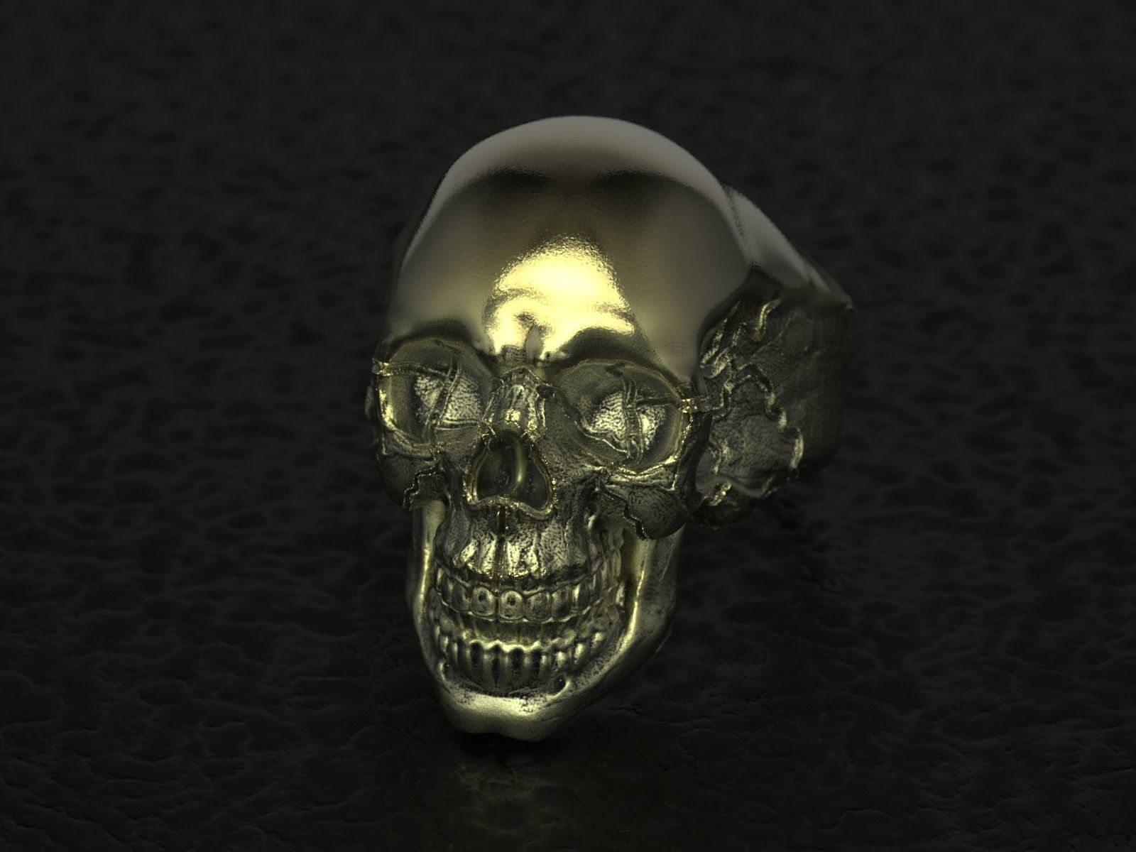 Skull Ring - Anillo Calavera 3D print model_11