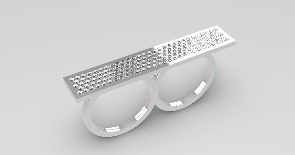 Two Finger Ring Hiphop Free 3D print model_1