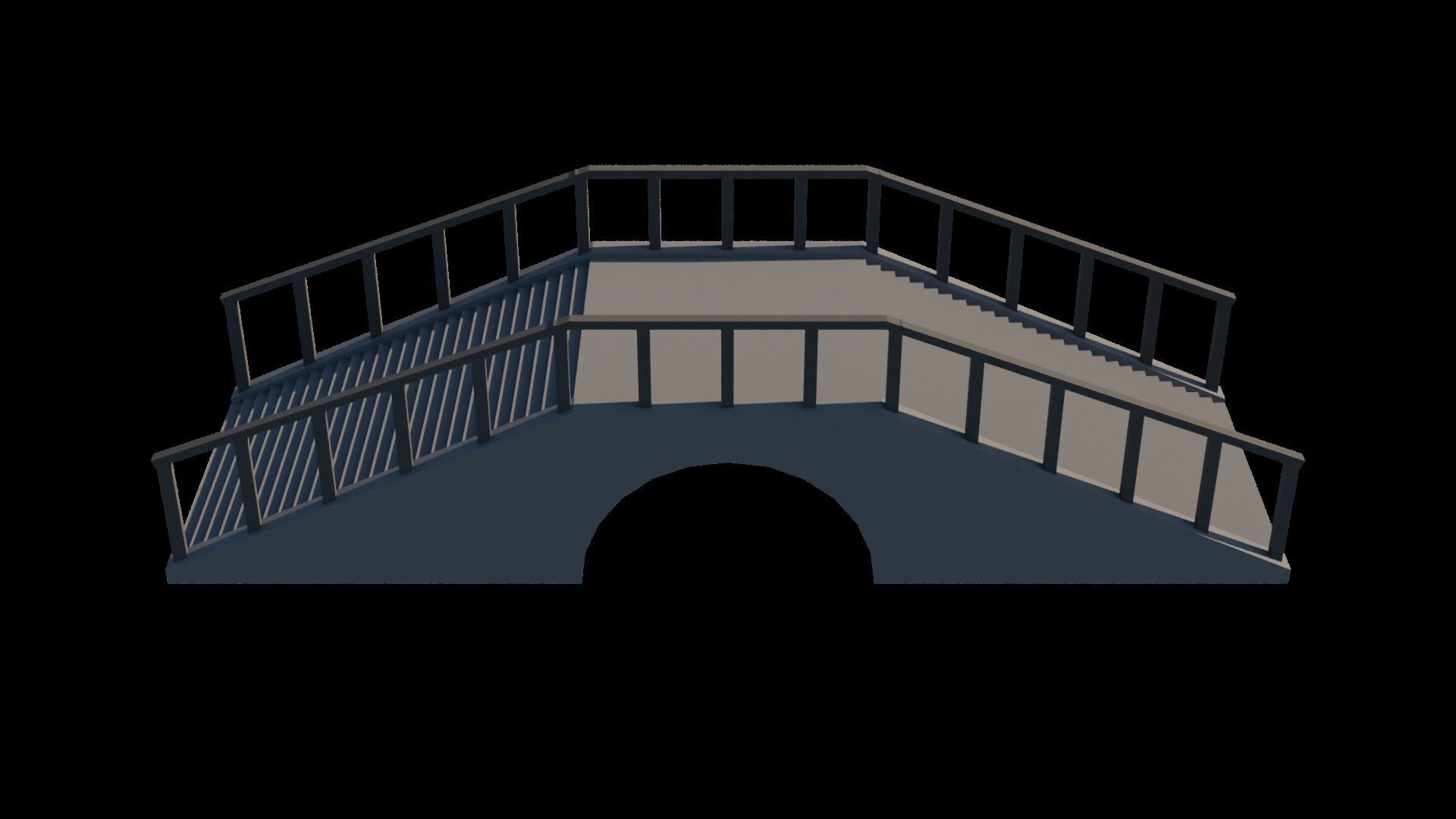 Low Poly Bridge Free low-poly 3D model_2