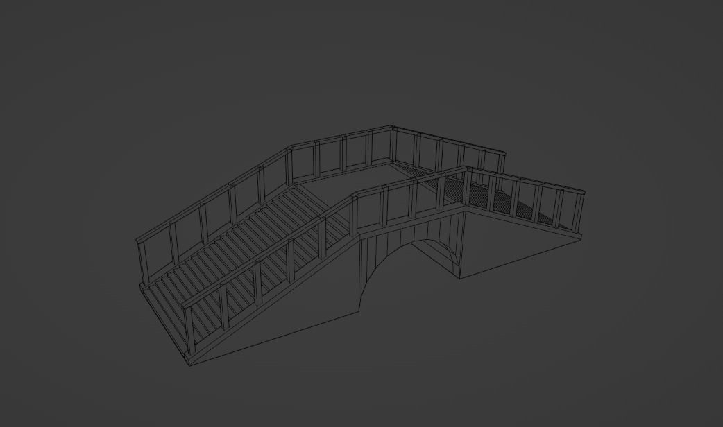 Low Poly Bridge Free low-poly 3D model_6