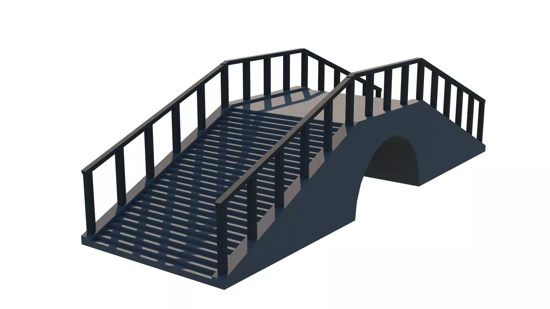Low Poly Bridge Free low-poly 3D model_0