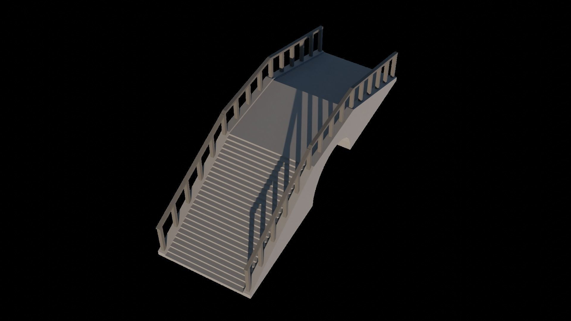 Low Poly Bridge Free low-poly 3D model_3
