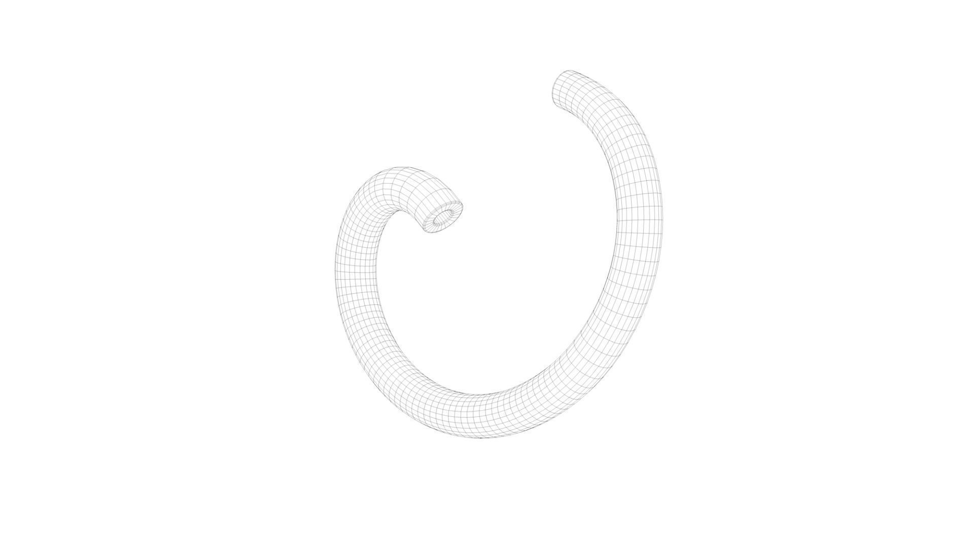 Pasta Gramigne macaroni 3D model_7