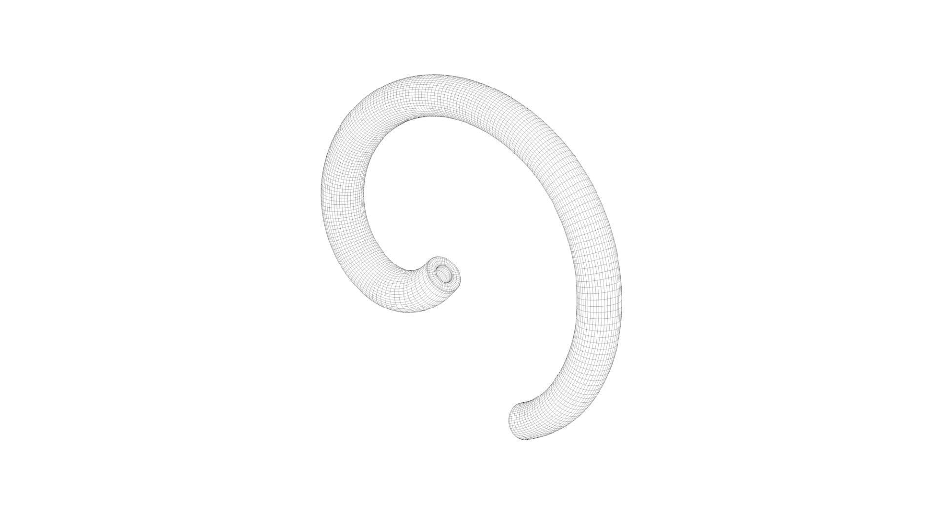 Pasta Gramigne macaroni 3D model_8