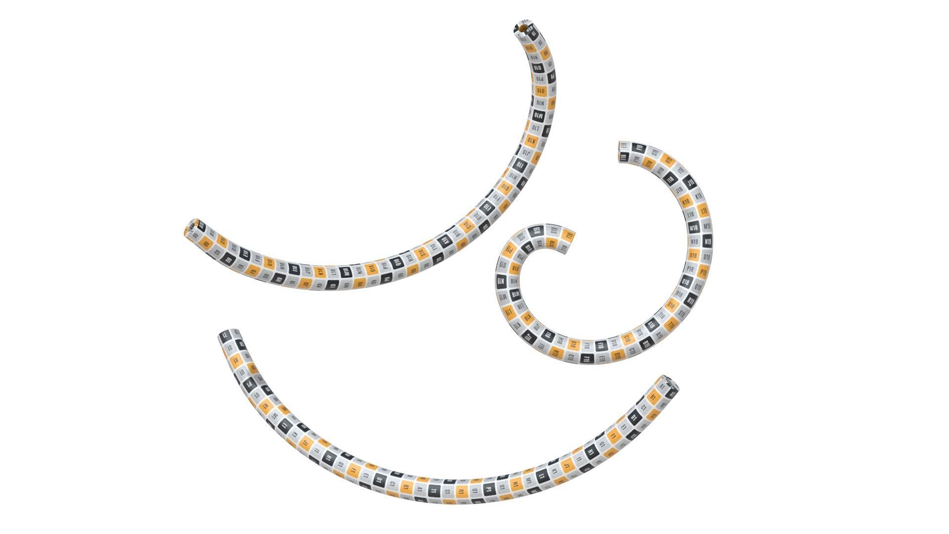 Pasta Gramigne macaroni 3D model_3