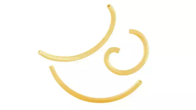 Pasta Gramigne macaroni 3D model