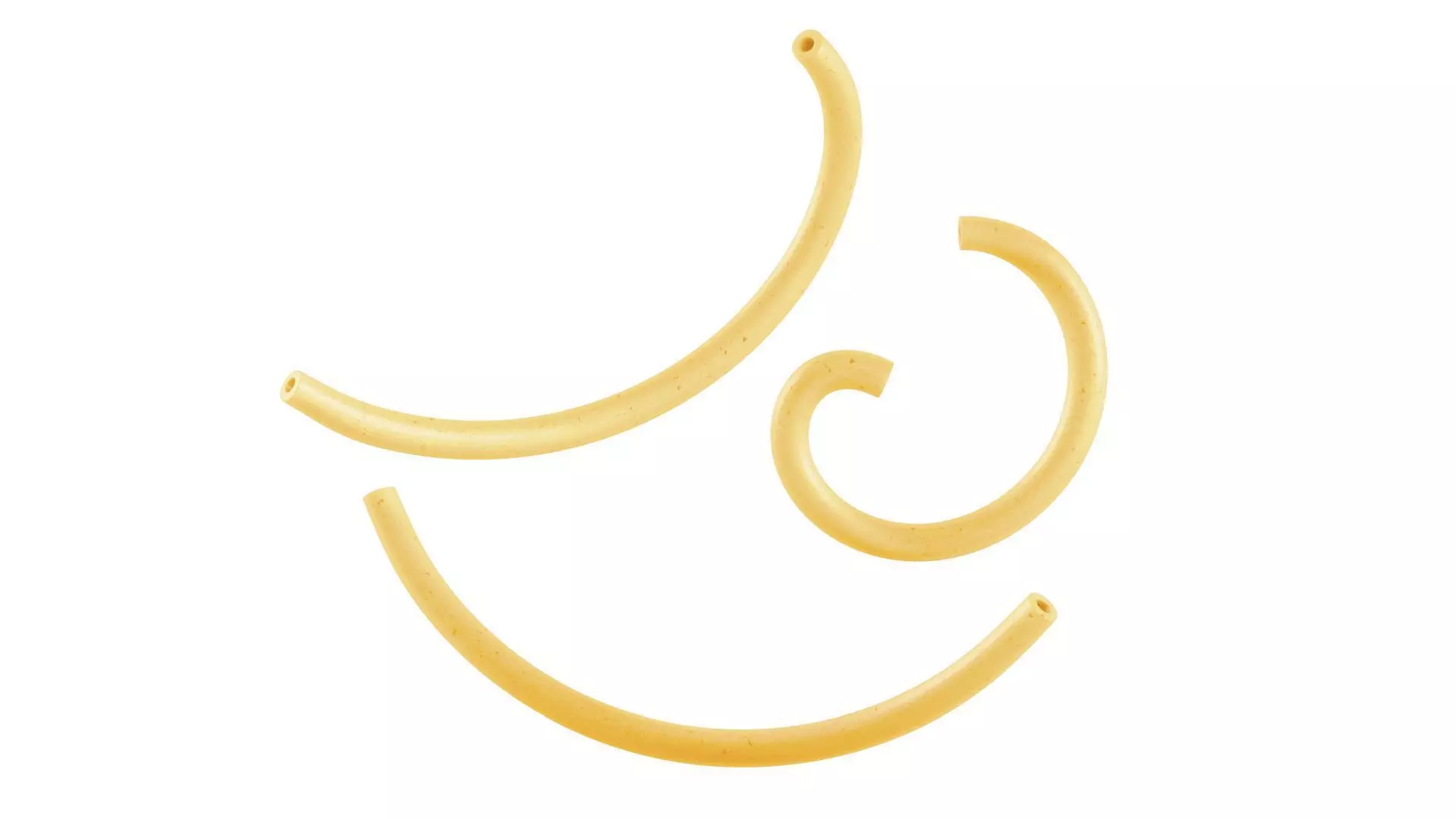 Pasta Gramigne macaroni 3D model_0