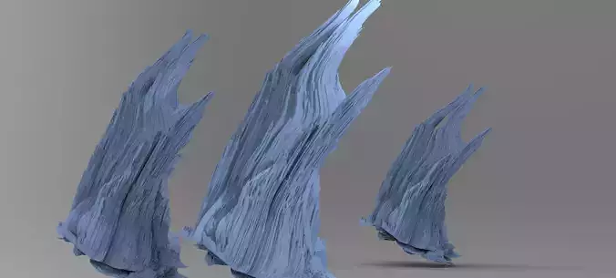 Clawed Spiked mountain piece model  3D model