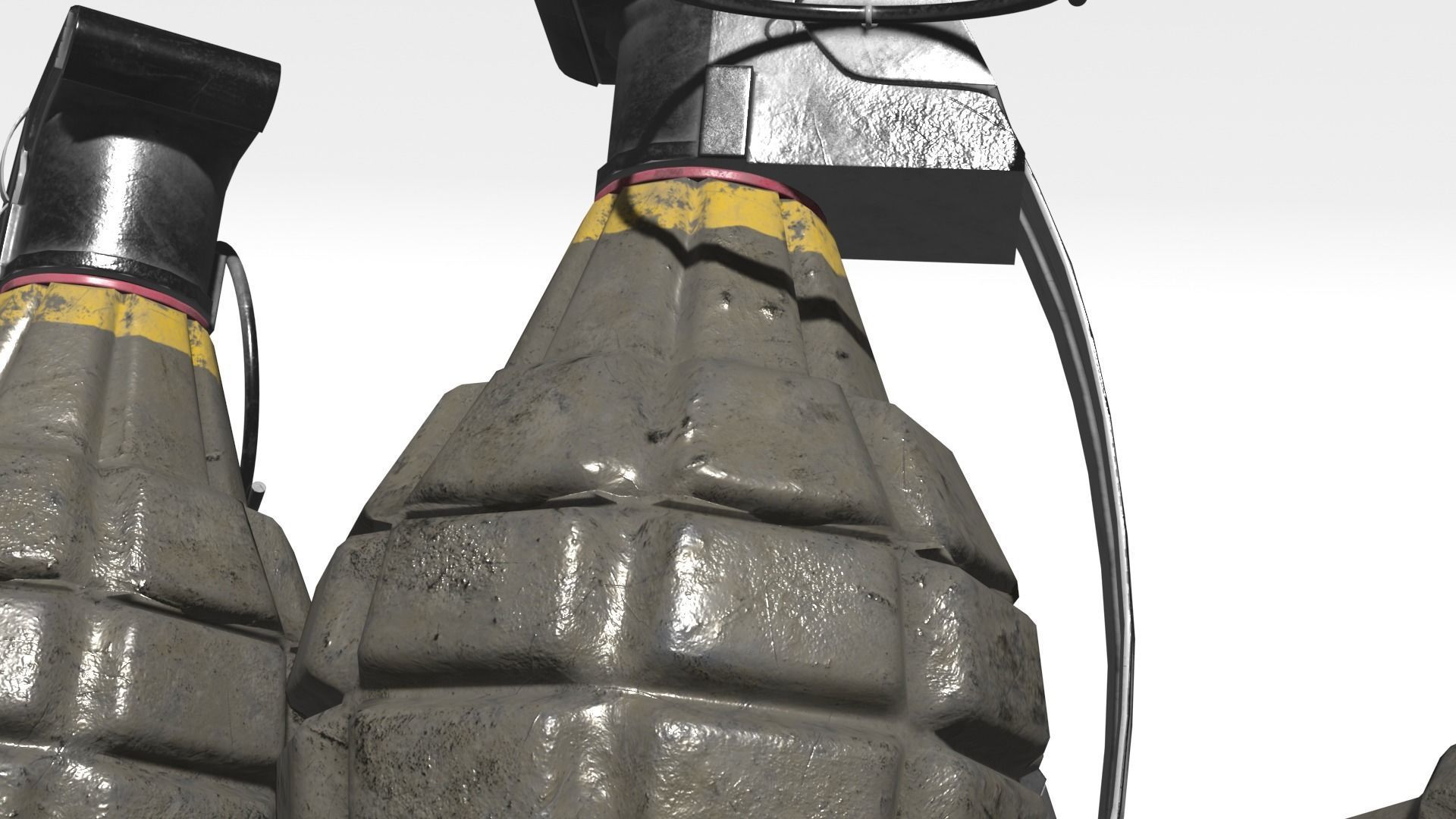 Hand Granade Low-poly 3D model_1