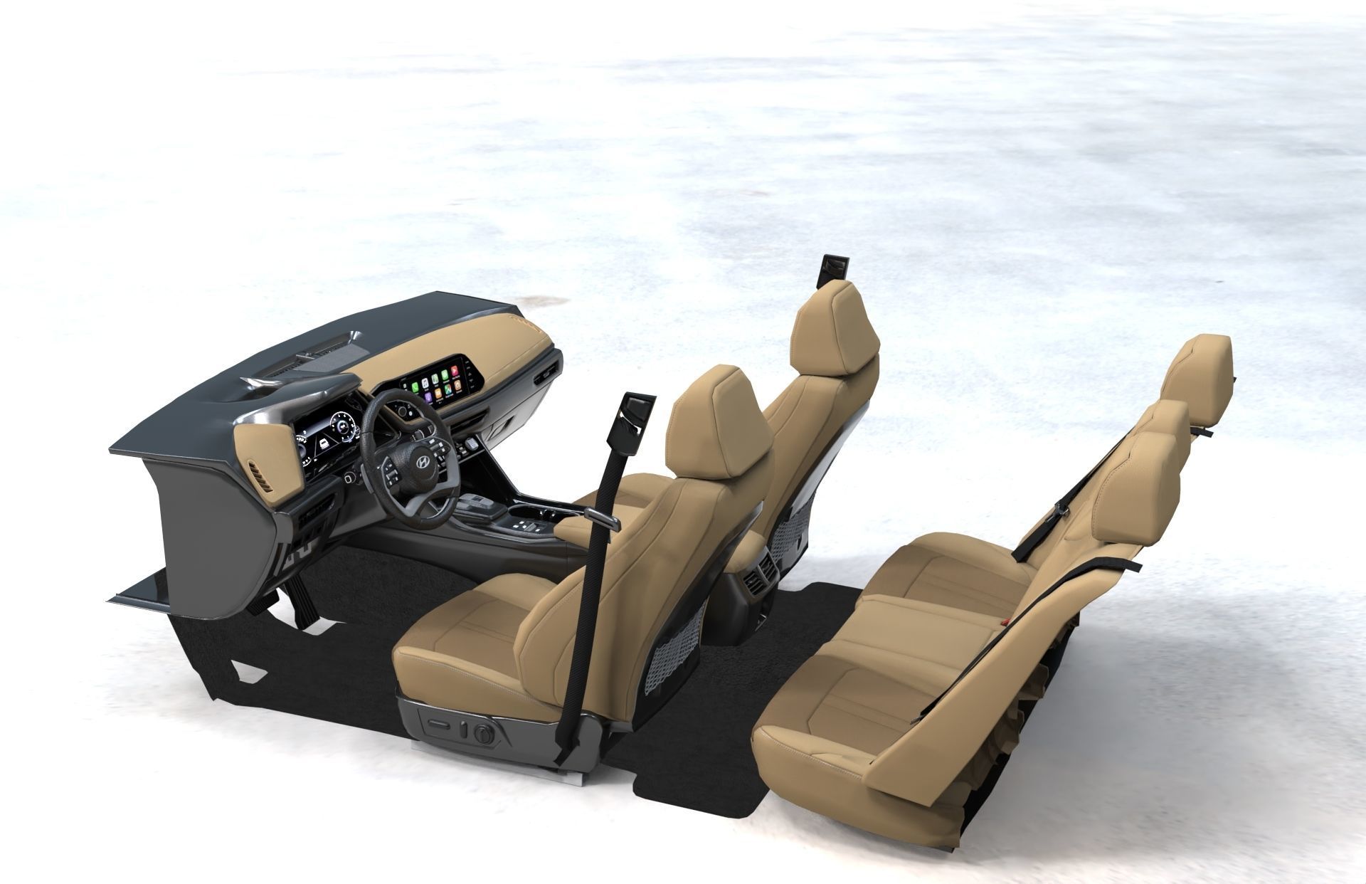 Car Interior New Design 2022 3D model_3