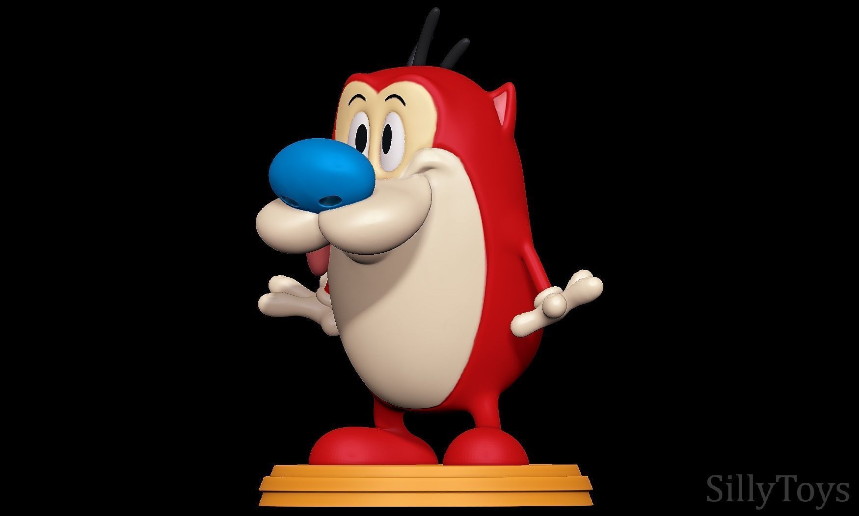 Stimpy The Ren and Stimpy Show 3D model 3D printable CGTrader