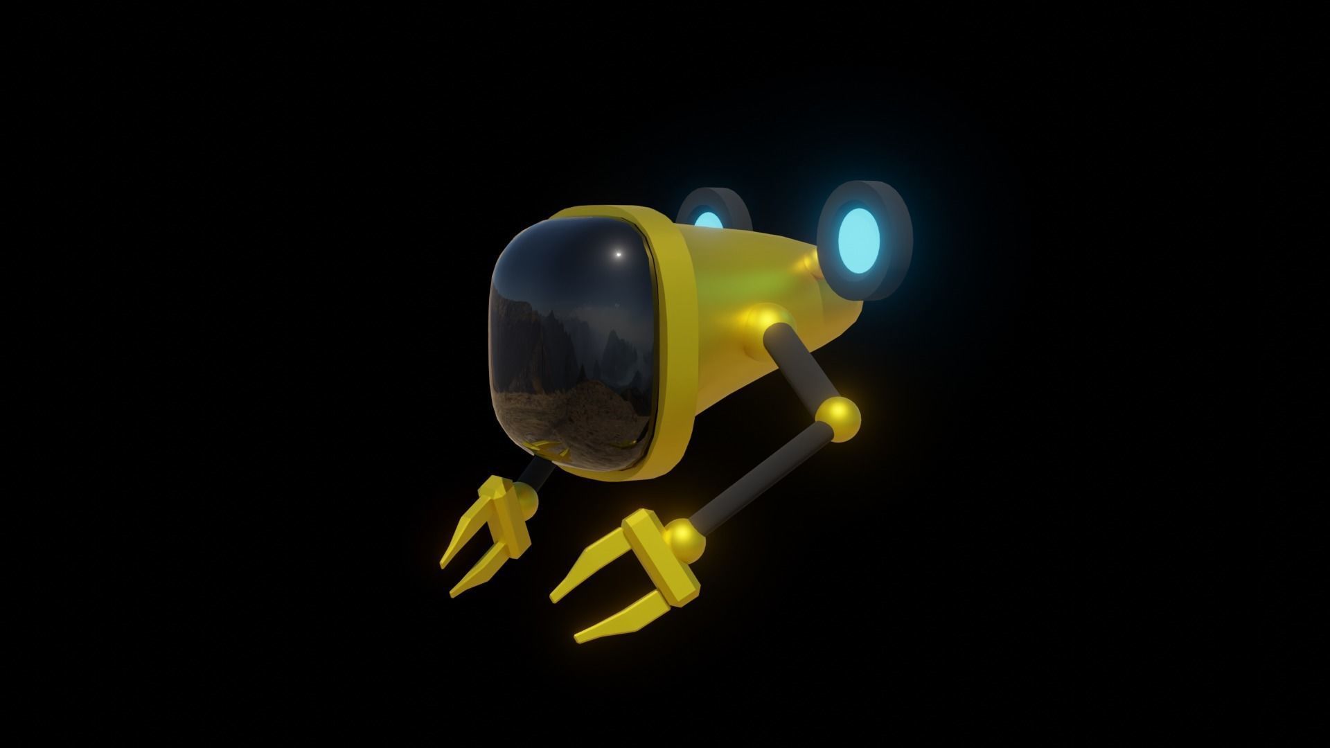 Submarine Spaceship Robot 3D model_1