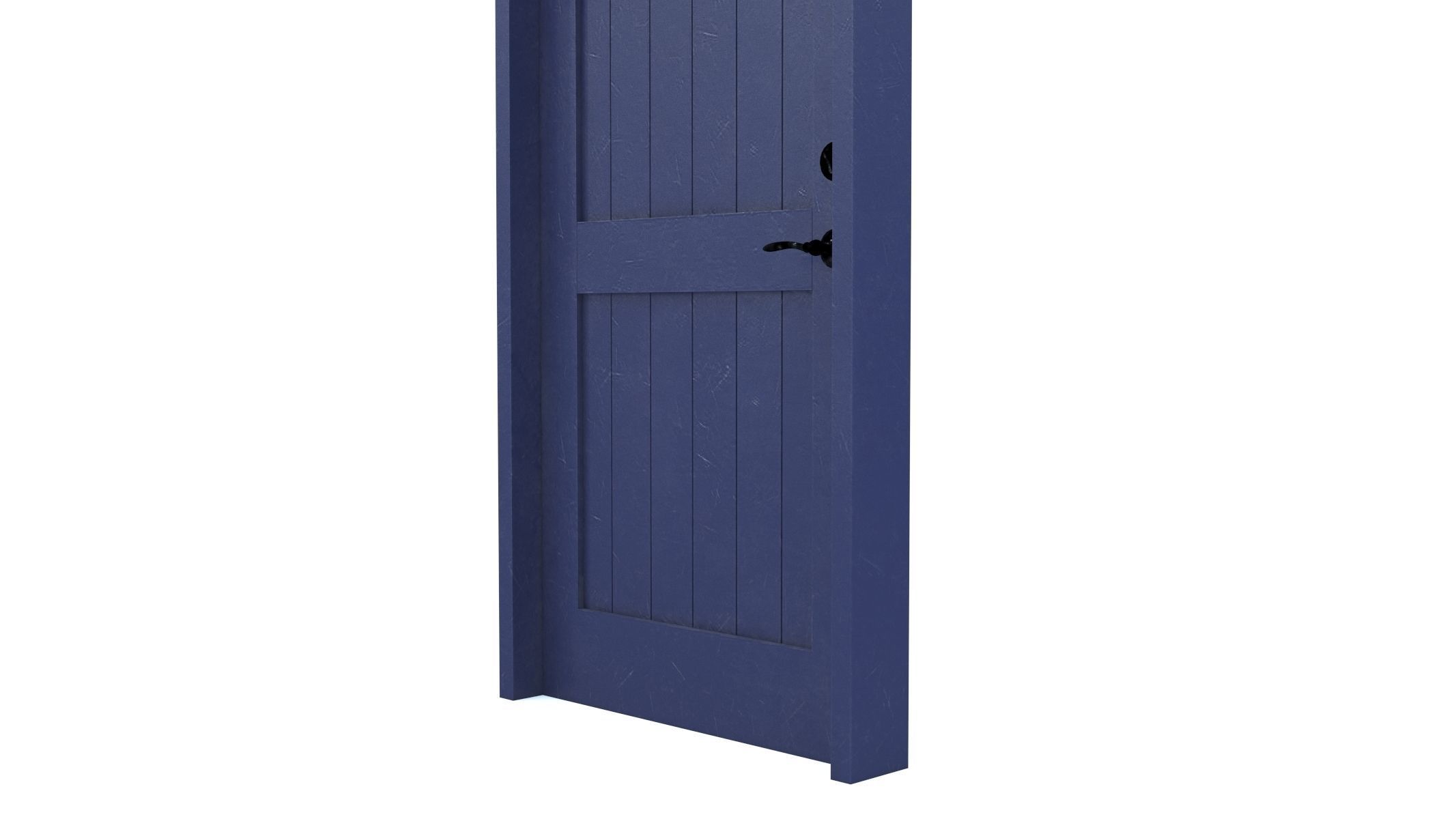 Castle Door 02 Low Poly Realistic Low-poly 3D model_3