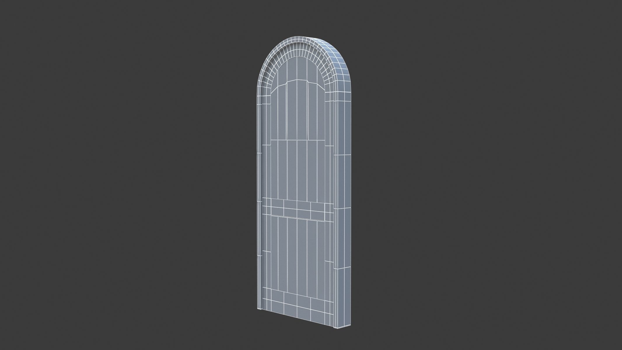 Castle Door 02 Low Poly Realistic Low-poly 3D model_7