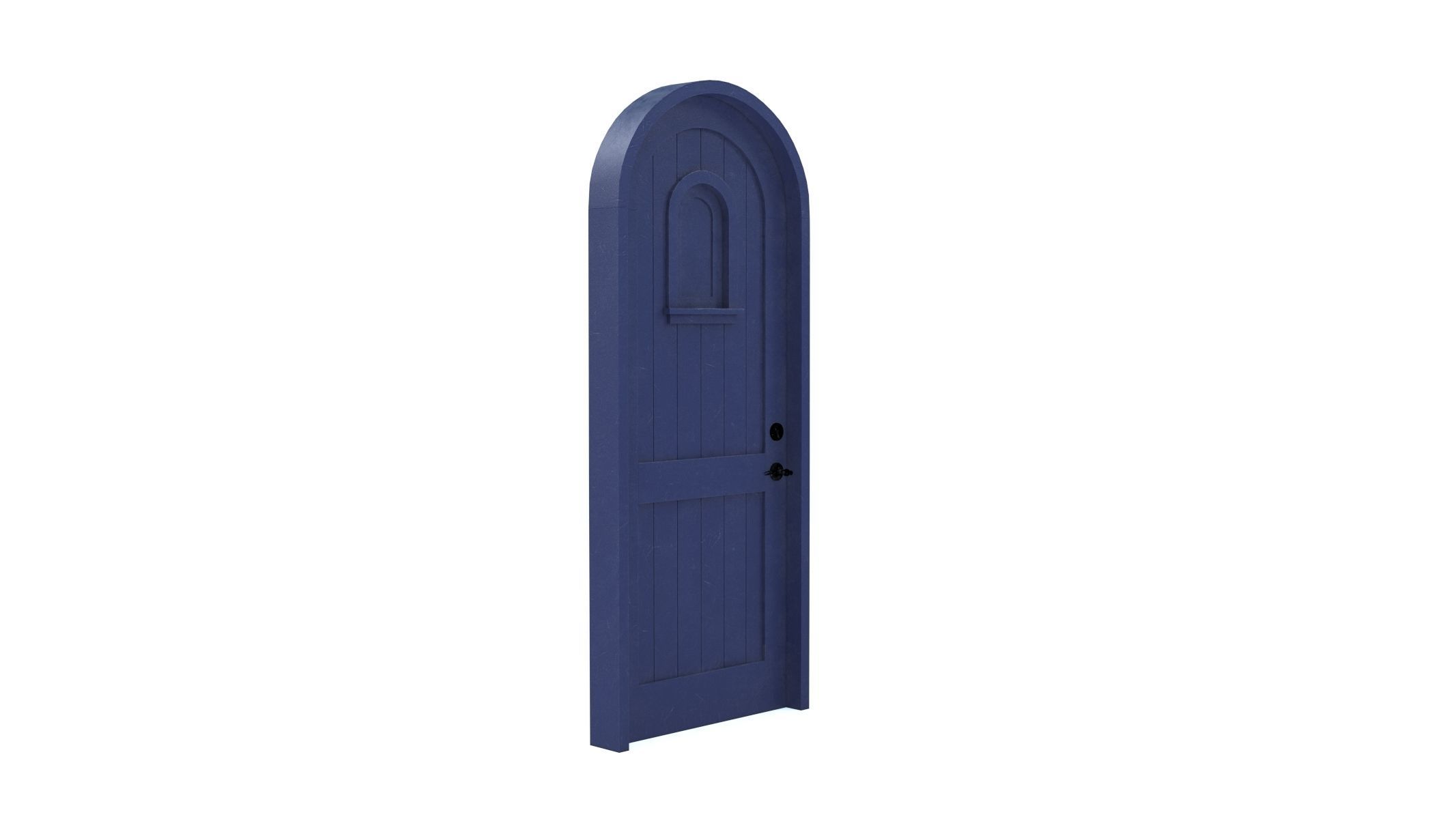 Castle Door 02 Low Poly Realistic Low-poly 3D model_1