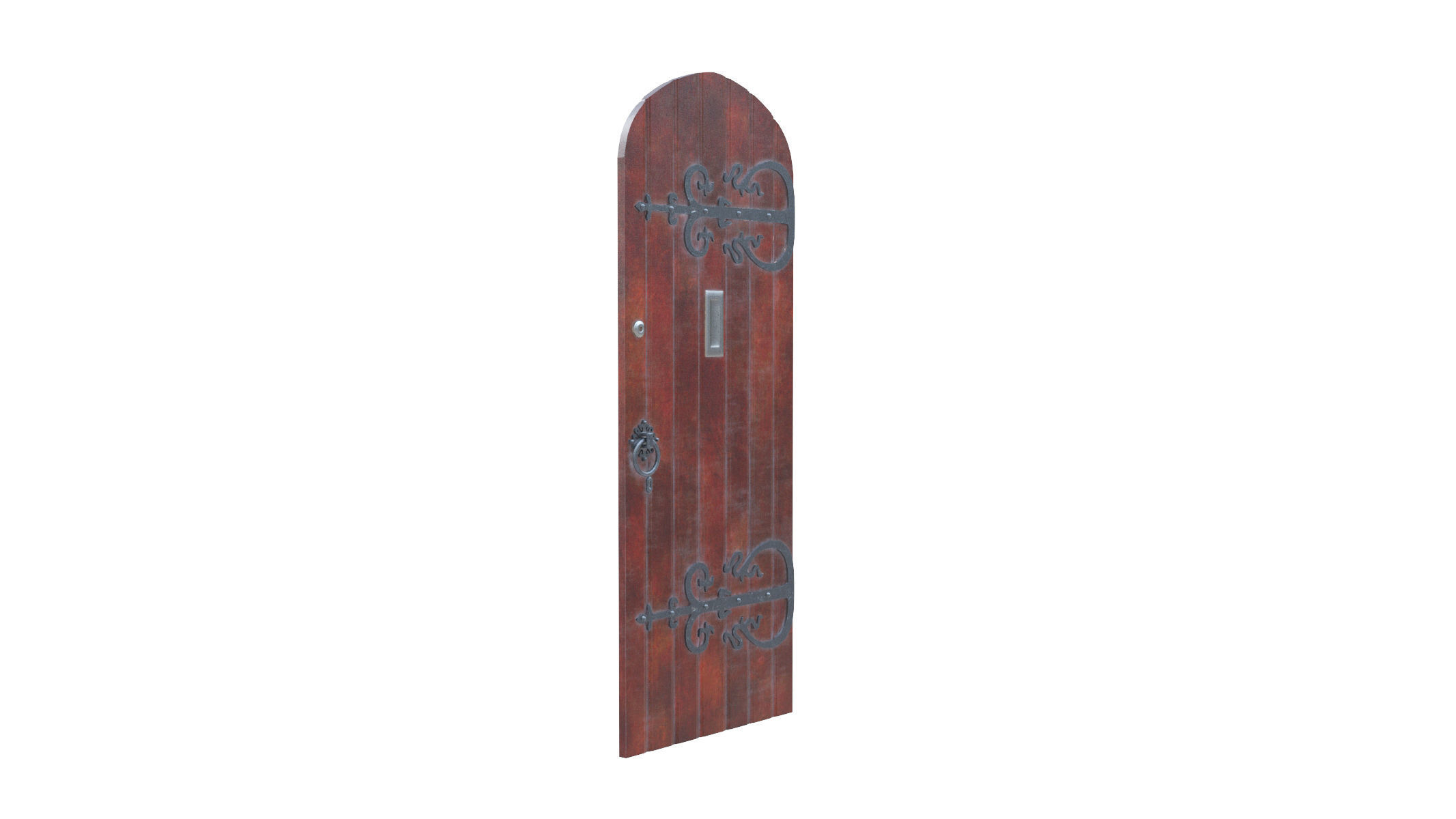Castle Door 04 Low Poly Realistic Low-poly 3D model_1
