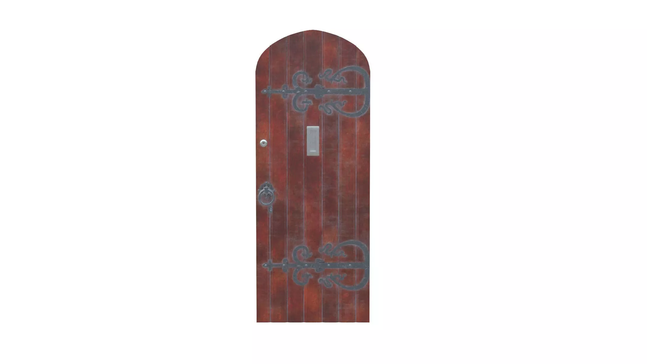 Castle Door 04 Low Poly Realistic Low-poly 3D model_0