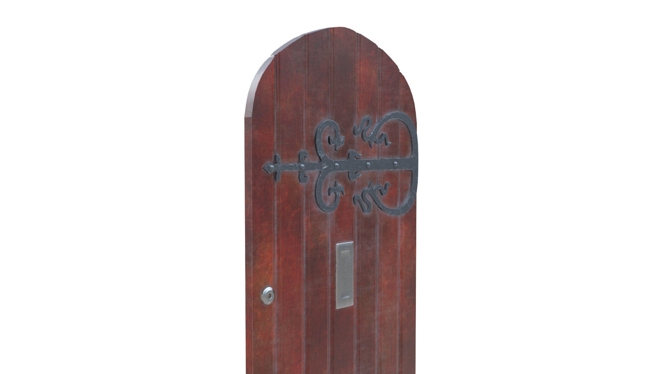 Castle Door 04 Low Poly Realistic Low-poly 3D model_4