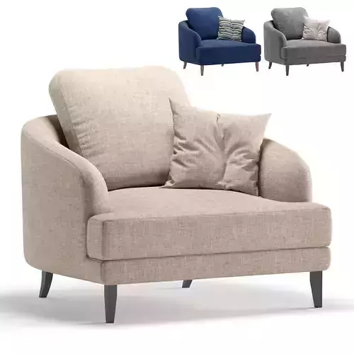 Armchair MASCOT by Cazarina Interiors 3 Colors Version