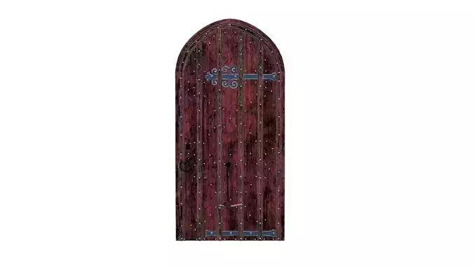 Castle Door 07 Low Poly Realistic Low-poly 3D model