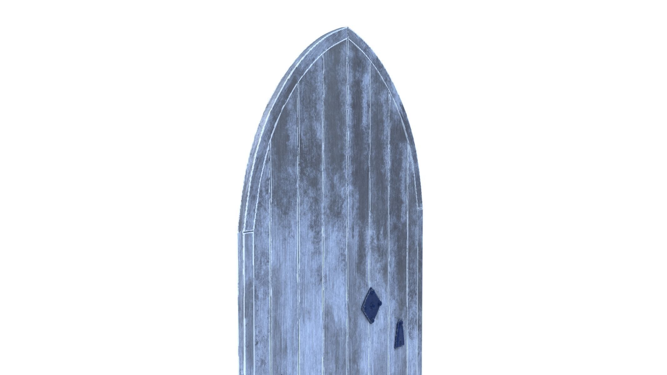 Castle Door 08 Low Poly Realistic Low-poly 3D model_4