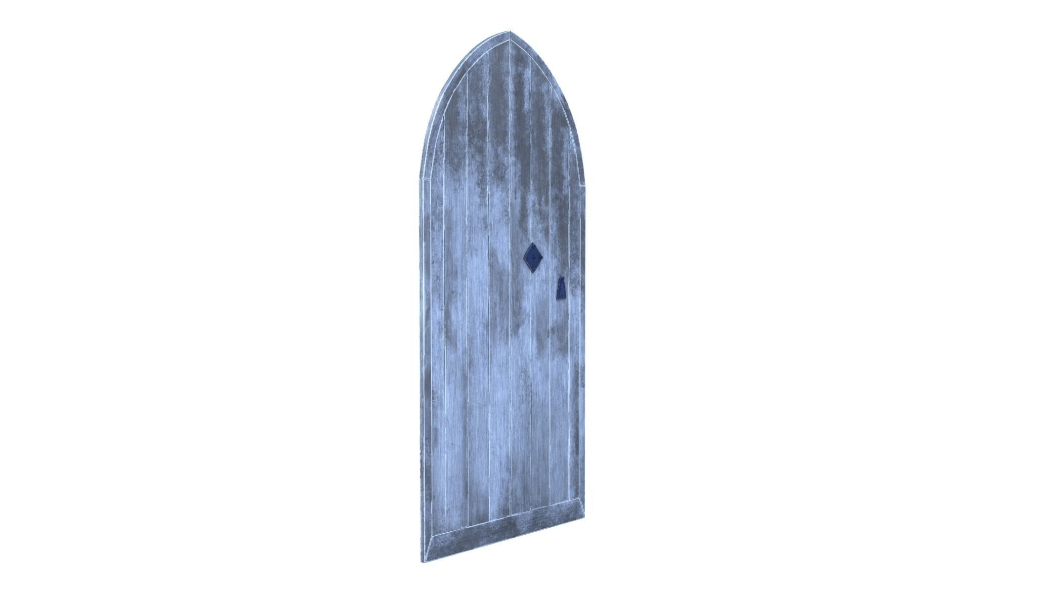 Castle Door 08 Low Poly Realistic Low-poly 3D model_1