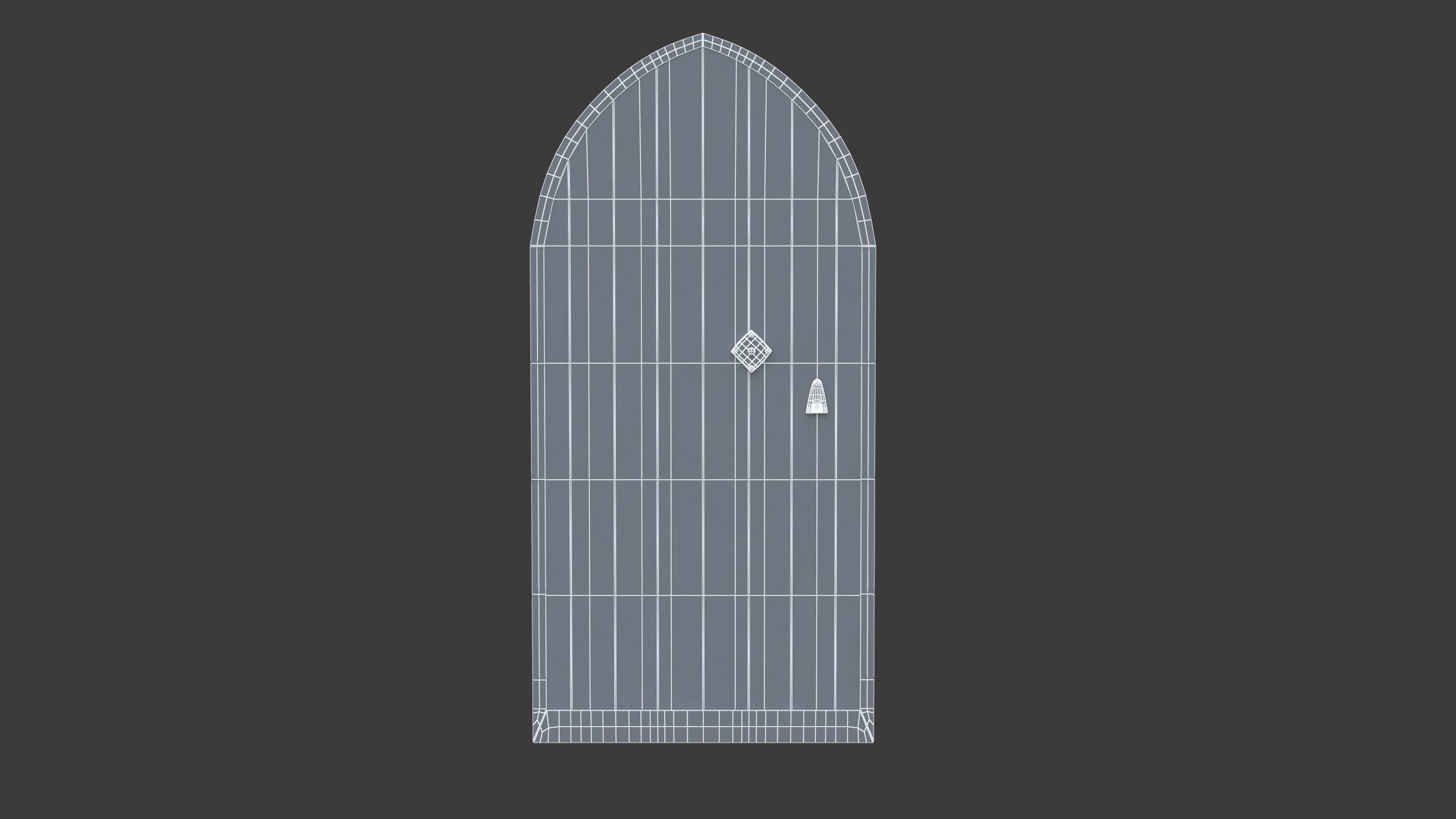Castle Door 08 Low Poly Realistic Low-poly 3D model_5