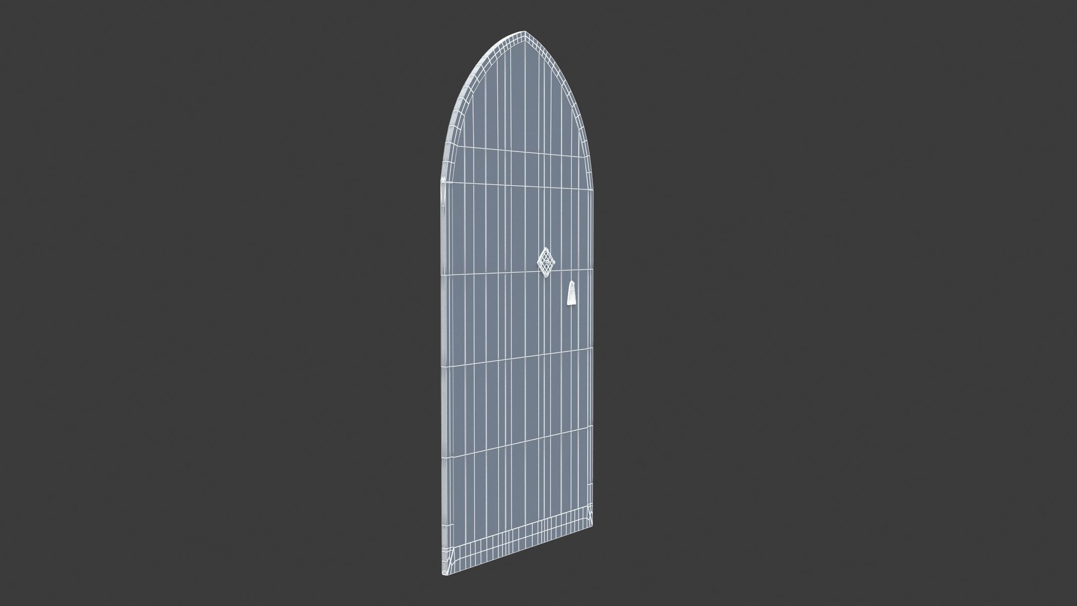 Castle Door 08 Low Poly Realistic Low-poly 3D model_6